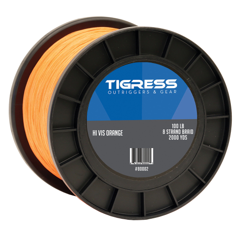 Tigress - Tigress High-Visibility 100lb Kite Braid - Orange