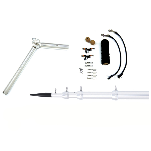 Tigress - Tigress Rod Holder/Outrigger Telescoping System - 1-1/2" Mount - Silver