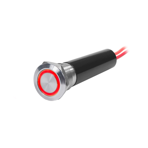 Blue Sea Systems - Blue Sea 4192 SS Push Button Switch - Off-On - Red - 20A