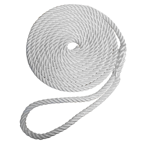 Robline - Robline Premium Nylon 3 Strand Dock Line - 5/8" x 30' - White