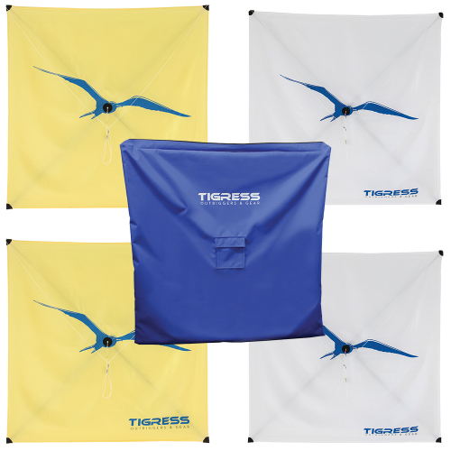 Tigress - Tigress Kite Kit - 2-All Purpose Yellow, 2-Specialty White &amp; Storage Bag