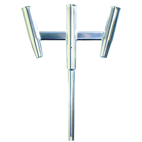 Tigress - Tigress Triple Aluminum Kite Rod Holder - Straight Butt - Polished