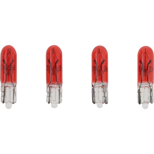 VDO - VDO Type D - Red Wedge Based Peanut Bulb - 24V - 4 Pack