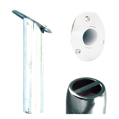 Tigress - Tigress Oval Head SS Gunnel Mount Rod Holder - 30&#176; - 9"