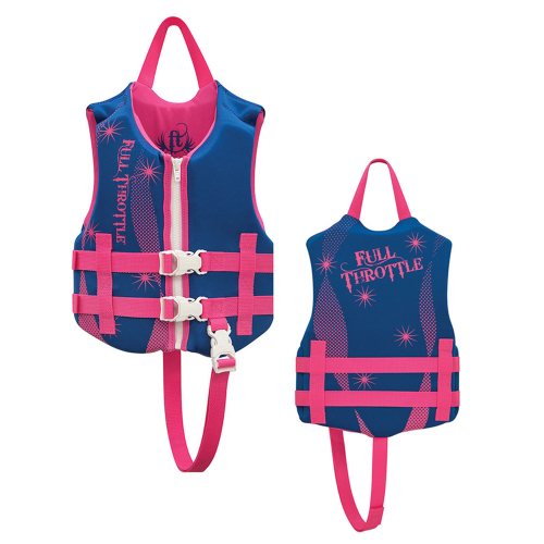Full Throttle - Full Throttle Rapid-Dry Life Vest - Child 30-50lbs - Blue/Pink