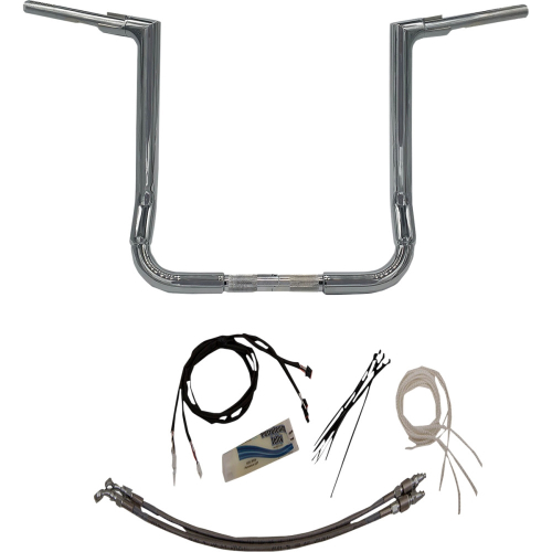 Fat Baggers, Inc. - Fat Baggers, Inc. 1-1/2in. EZ Install Flat Top Handlebar Kit - Chrome - 609216