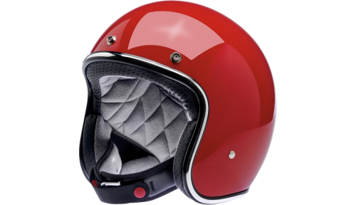Biltwell Inc. - Biltwell Inc. Bonanza Solid Helmet - 1005-137-101 - Gloss Blood Red - X-Small