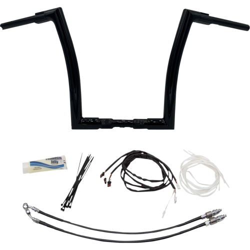 Fat Baggers, Inc. - Fat Baggers, Inc. 1-1/2in. EZ Install Flat Top Handlebar Kit - Gloss Black - 609614-B
