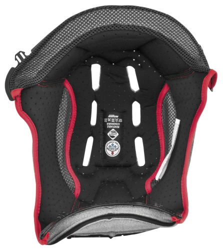 Nolan - Nolan Liner for N100-5 Helmets - Md - Black/Red - SPRIN00000712
