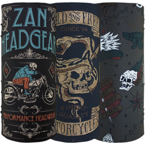 Zan Headgear - Zan Headgear Motley Tube 3-Pack - T3010 - Vintage - OSFM