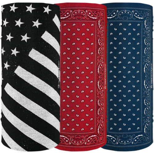 Zan Headgear - Zan Headgear Motley Tube 3-Pack - T3006 - American - OSFM