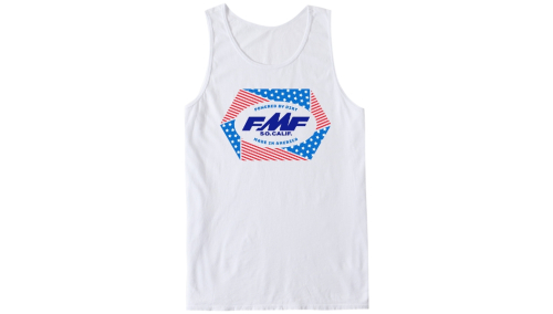 FMF Racing - FMF Racing Geometry Tank Top - SU21123900WH2X - White - 2XL