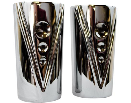Trask Performance - Trask Performance V-Line Fork Tube Covers - Chrome - TM-082