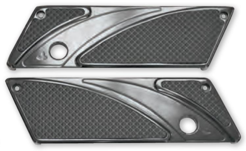 Carl Brouhard Designs - Carl Brouhard Designs Latch Covers for Elite Series Saddlebag - Gloss Black Rapture - EBL-002-R