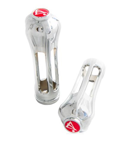 Battistinis Custom Cycles - Battistinis Custom Cycles Wireframe Grips - Chrome - 50-702