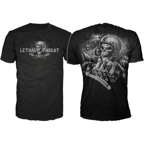 Lethal Threat - Lethal Threat Skull Crew T-Shirt - LT20249XXL - Black - 2XL