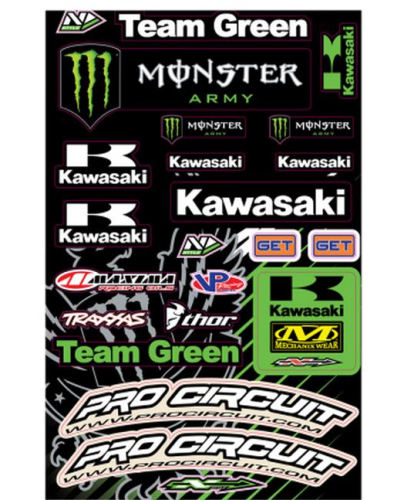 N-Style - N-Style Universal Sticker Kit - Team Green Style 1 - N30-1057