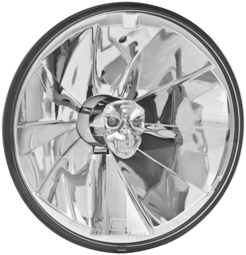 Adjure - Adjure 7in. Pie Cut Ice Headlight with Skull - T70700-SR