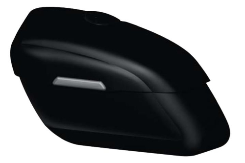 Hardstreet - Hardstreet Hardkinger Solid Saddlebag - Gloss Black - 1HAR-7000-12