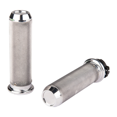 HardDrive - HardDrive Knurled Cable Throttle Grips - Polished - R-GR100-KP
