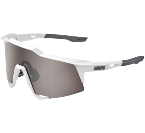 100% - 100% Speedcraft Sunglasses - 61001-404-03 - Matte White / Mirror Silver Lens - OSFM