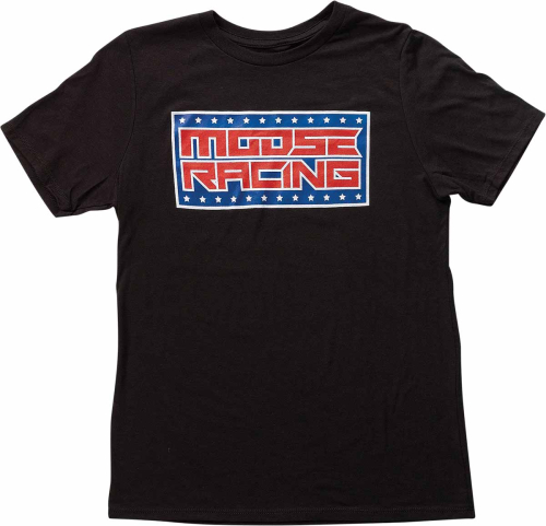 Moose Racing - Moose Racing Star Spangled Youth T-Shirt - 3032-3503 - Matte Black/Red/White/Blue - X-Large