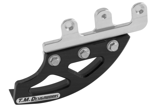 T.M. Designworks - T.M. Designworks Rear Disc Guard and Alloy Bracket - Black - RDP-EEB-BK