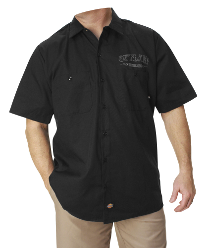 Outlaw Threadz - Outlaw Threadz Unbreakable Work Shirt - DB02-MD - Black - Medium