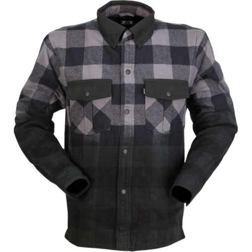 Z1R - Z1R The Duke Flannel Ombre Shirt - 2840-0157 - Gray/Black - Small