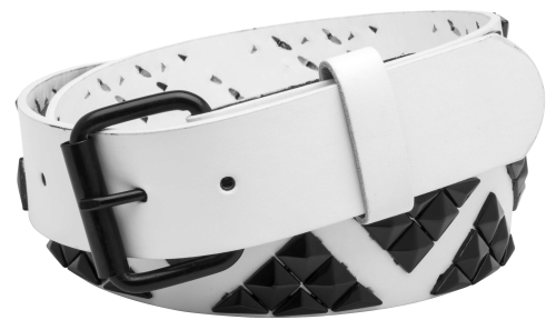 Westside Accessories - Westside Accessories Shark Teeth Belt - 6049-32 - White - 32
