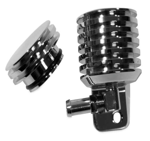 RF Custom Parts - RF Custom Parts Finned Reservoir - Chrome - RF-3497
