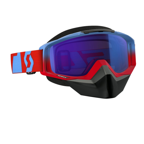 Scott USA - Scott USA Tyrant Snowcross Goggles - 240527-4965007 - Oxide Red/Blue / Blue Chrome Lens - OSFM