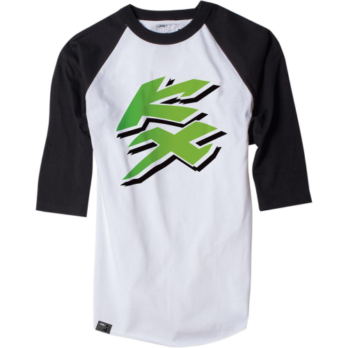 Factory Effex - Factory Effex Baseball T-Shirt - 1787136 - Kawasaki KX White/Black - X-Large