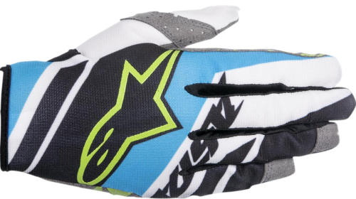 Alpinestars - Alpinestars Racer Supermatic Gloves - 356151610722X - Black/Cyan/White - 2XL