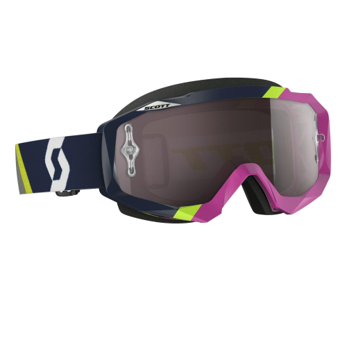 Scott USA - Scott USA Hustle Goggles - 240587-4982269 - Asymmetric Dark Pink / Silver Chrome Works Lens - OSFM