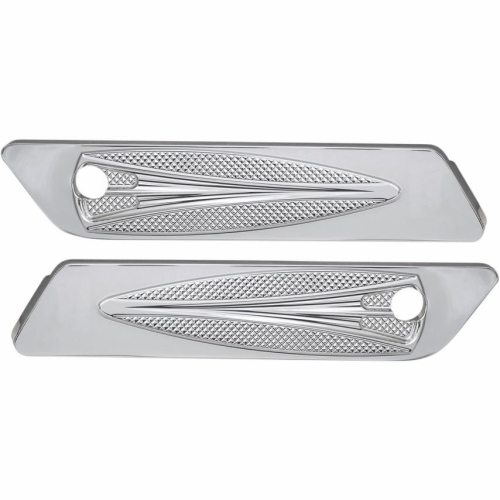 RC Components - RC Components Majestic Series Saddlebag Hinge Covers - Chrome - RCBL1402C
