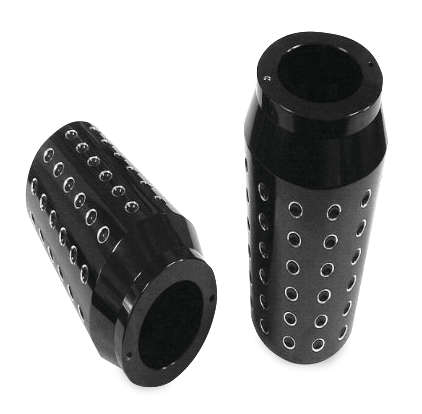 Bikers Choice - Bikers Choice Custom Fork Tube Covers - Hole-Shot - Black - 302674