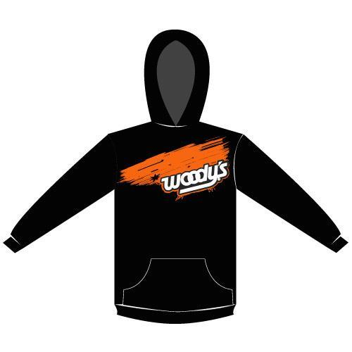 Woodys - Woodys Starred Pullover Hoodie - 302-STARRED-3X - Black - 3XL