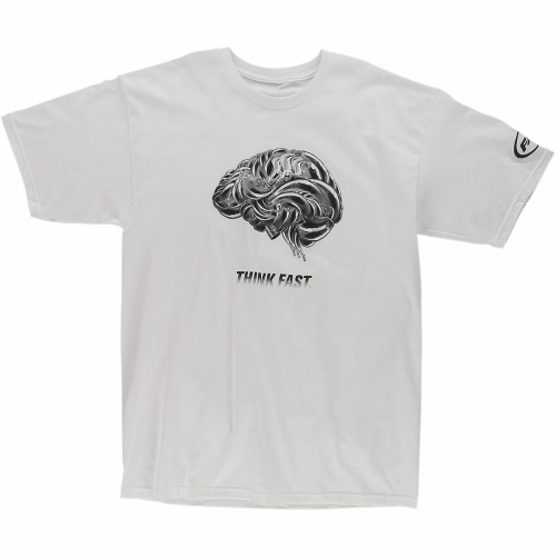 FMF Racing - FMF Racing Think Faster T-Shirt - F351S18124WHTM - White - Medium