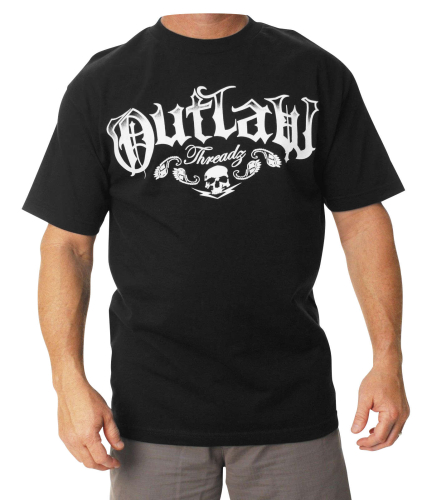 Outlaw Threadz - Outlaw Threadz Logo T-Shirt - MT13-MD - Black - Medium
