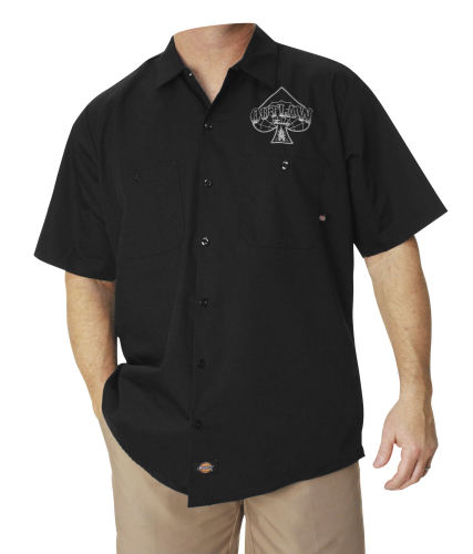 Outlaw Threadz - Outlaw Threadz Spade Work Shirt - DB04-LG - Black - Large