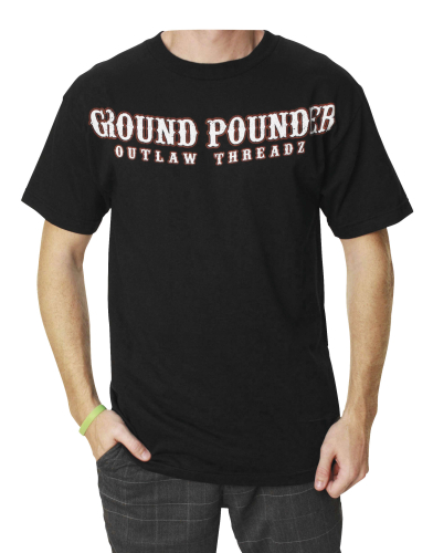 Outlaw Threadz - Outlaw Threadz Ground Pounder T-Shirt - MT61-LG - Black - Large