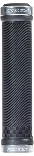 Sinz - Sinz Lock-On Mini Grips - Black/Silver - 91-0370KS