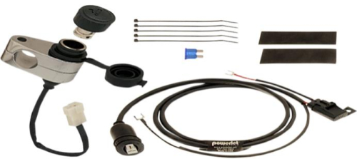 Powerlet - Powerlet Powerbar Plus Handlebar Power Outlet for 1-1/8in.-1-1/4in. Handlebars - AKT-006-60-C