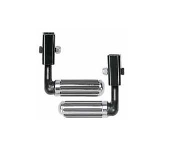Quadrax - Quadrax Footrest for Square Tubing - Chrome - 15-960CR