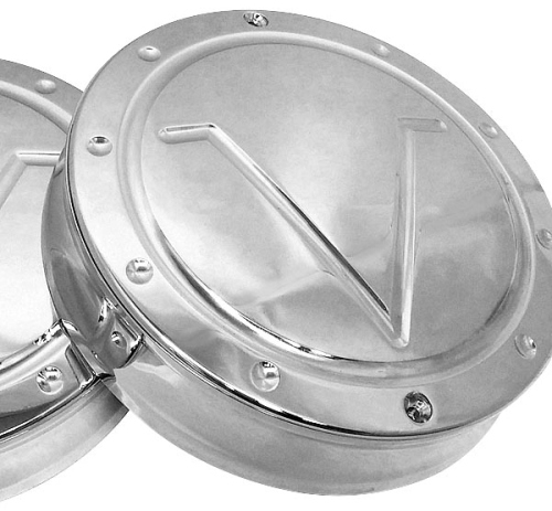 RF Custom Parts - RF Custom Parts Engine Badges - Chrome - V - RF-3613CR