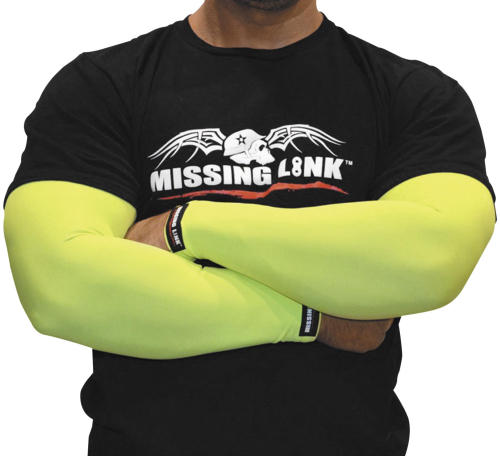 Missing Link - Missing Link ArmPro Compression Sleeves - APTSX - Hi-Vis Green - X-Large