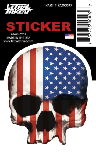 Lethal Threat - Lethal Threat USA Skull Mini Decal - RC00097