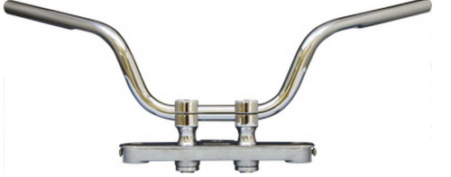 West-Eagle Motorcycle Products - West-Eagle Motorcycle Products 1in. Mid Bobber Handlebar with Dimples - Polished Stainless Steel - 0808