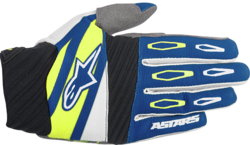 Alpinestars - Alpinestars Techstar Factory Gloves - 35610167152X - Navy/White/Fluorescent Yellow - 2XL